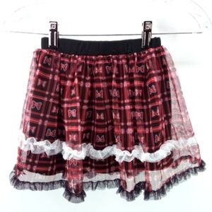 Disney Minnie Mouse Bow Toole Skort 100% Cotton 4T Girls Red Black White